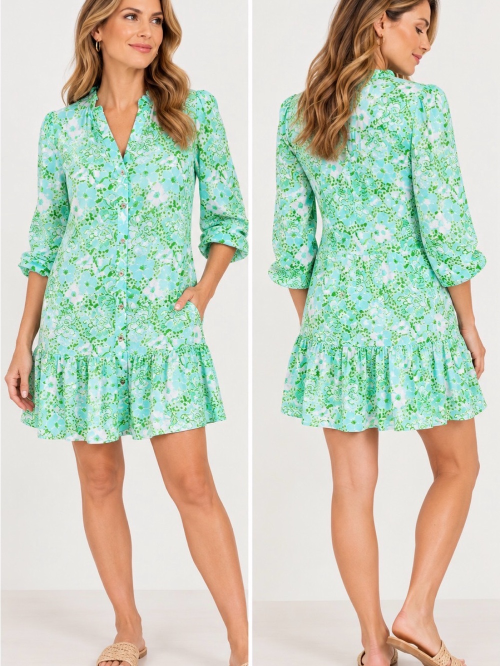 Lilly Pulitzer Shaley Tunic Dress in Mint Condition Burst of Joy